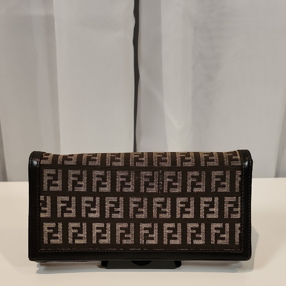 Fendi Black and Brown Monogram Wallet